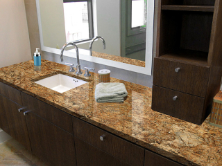 Ốp bàn đá hoa cương cho lavabo