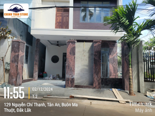 Công trình ốp đá mặt tiền nhà ở tại TP Buôn Ma Thuột