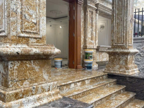 THI CÔNG ỐP ĐÁ MẶT TIỀN BIỆT THỰ TẠI ĐĂK LĂK