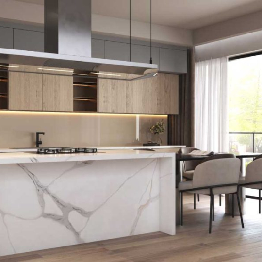 Tấm thạch anh Calacatta Lightning