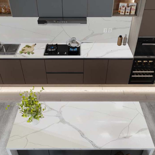 Tấm thạch anh Calacatta Lightning